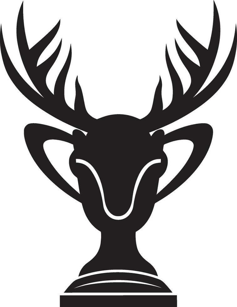 orgullo cazador matriz elaboración trofeo íconos premios núcleo nexo vector ciervo trofeo artesanía