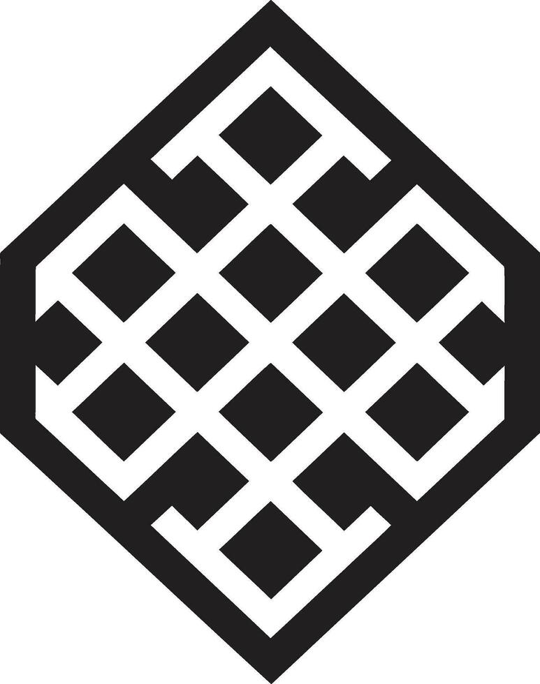 fusión de formas núcleo icónico geometría emblema diseño poliesculpir nexo creativo geométrico diseños vector