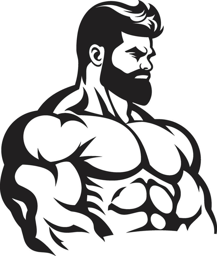 StrengthCraft Nexus Artistic Muscle Craft MuscleVision Iconic Man Design vector