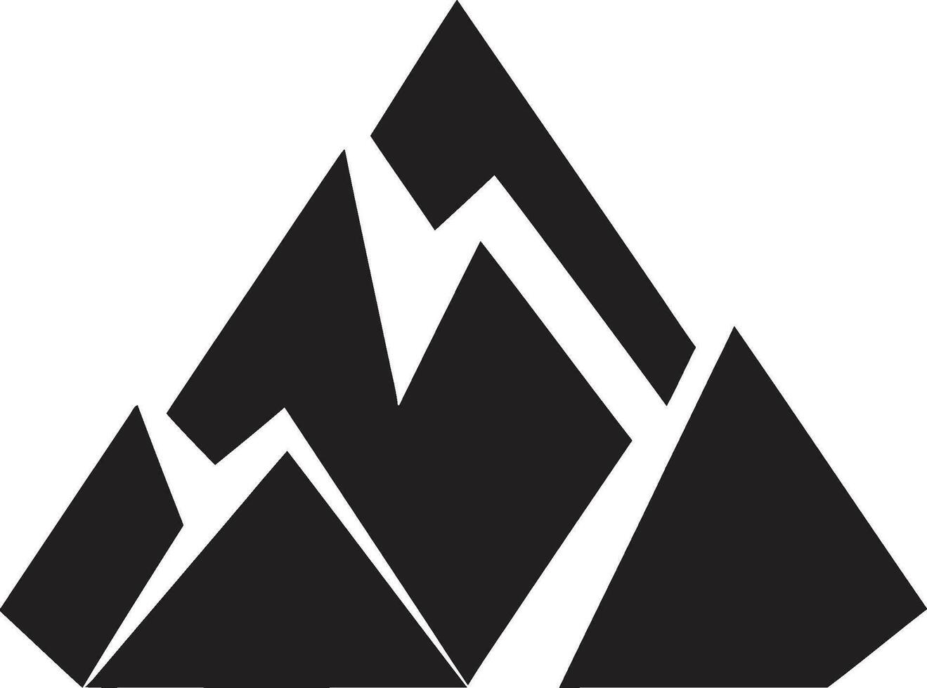 RidgeCraft Nexus Creative Mountain Icon Design Peak Symmetry Vector Mountain Logos