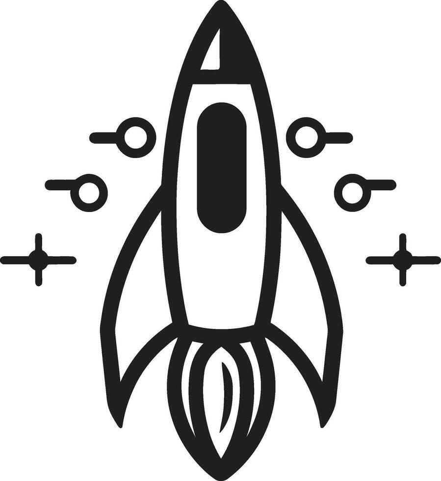 RocketFusion Vectorized Rocket Designs SkyCraft Evolution Crafting Rocket Emblem vector