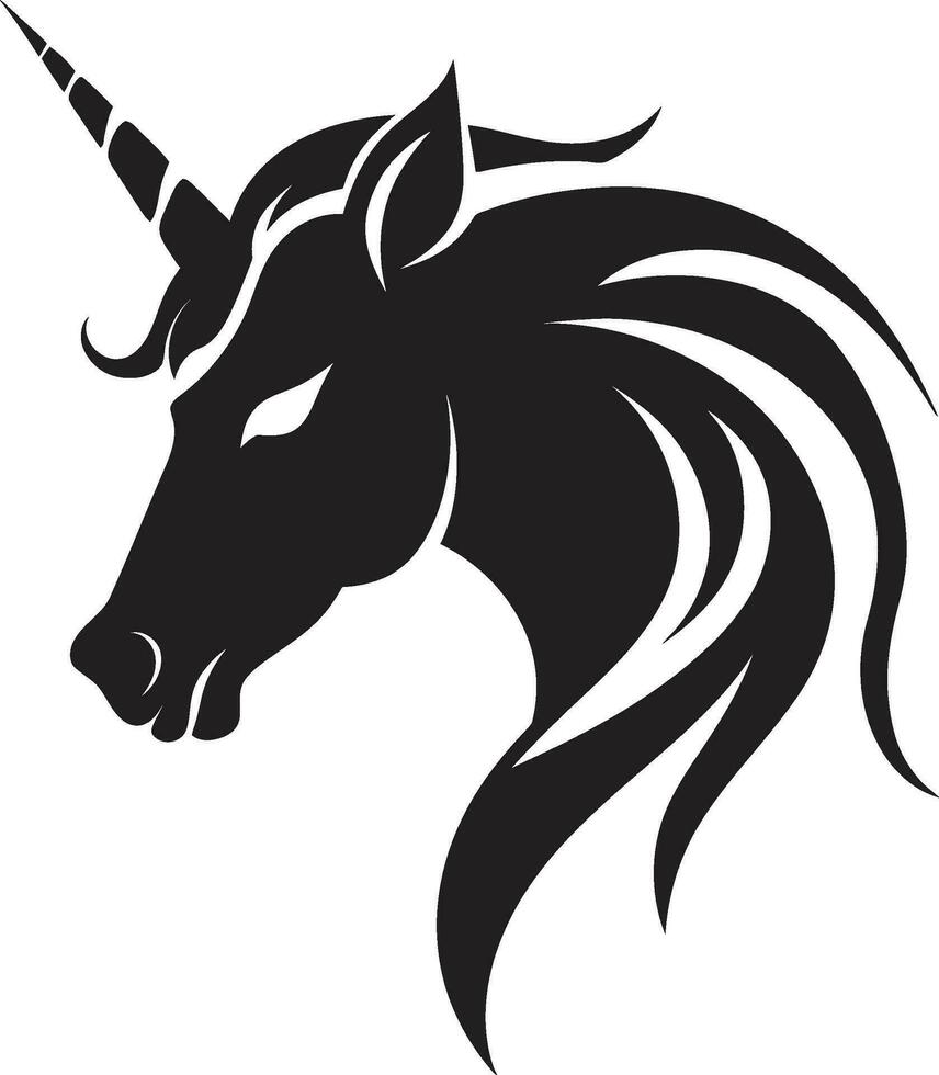 Mythical Spectrum Vectorized Unicorn Emblem Enchanted Majesty Artistic Unicorn Design vector