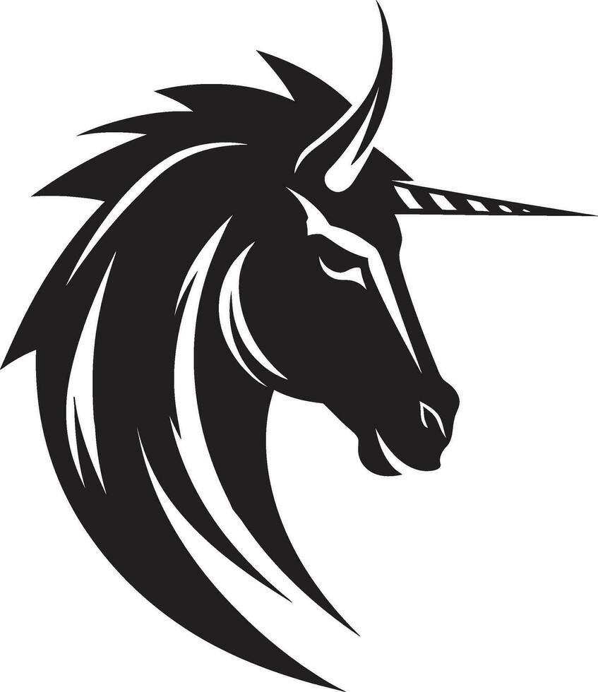 mítico majestad artístico unicornio logo diseño encantado arte nexo elaboración unicornio símbolo vector