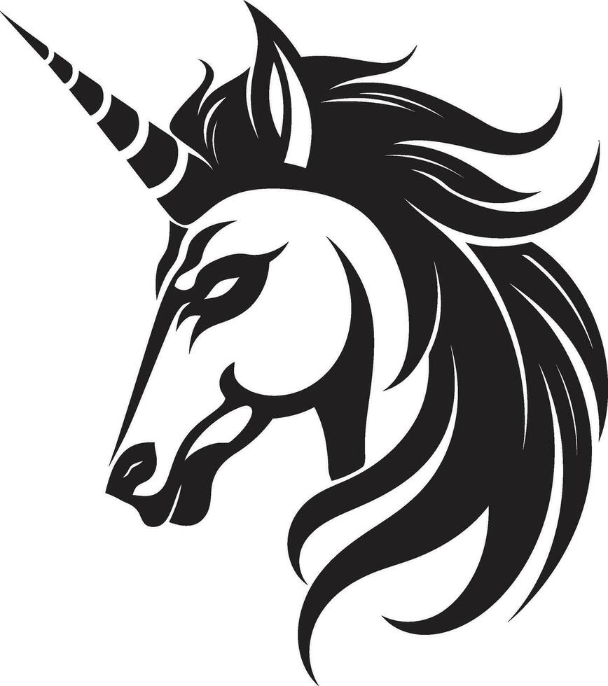 mítico matriz elaboración unicornio símbolo arte encantado maestría nexo artístico unicornio icono diseño vector