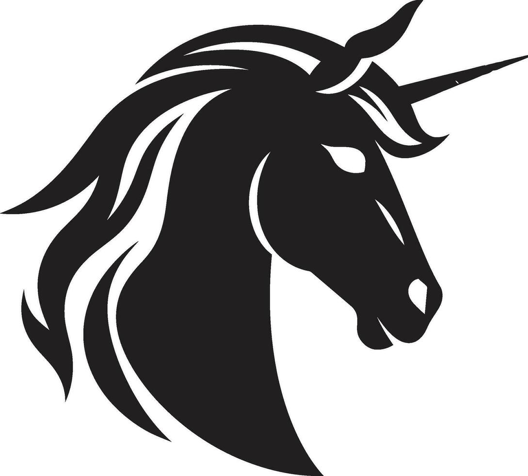Mythical Aura Vectorized Unicorn Emblem Enchanted Vision Creative Unicorn Icon Design vector