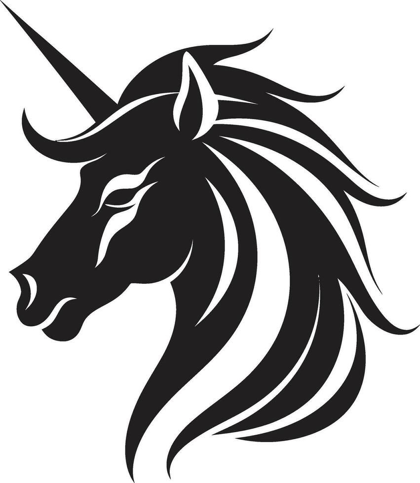 Enchanted Elegance Creative Symbol MagicCraft Nexus Artistic Unicorn vector