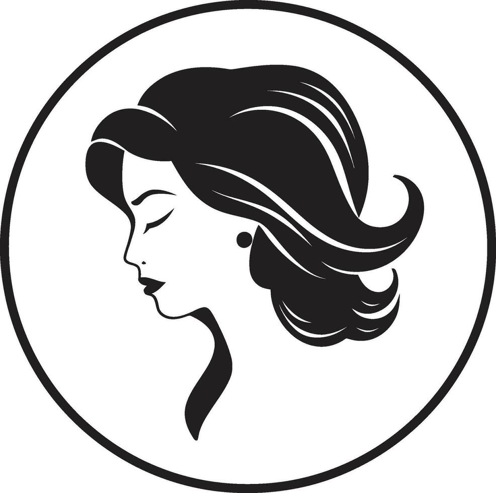 Feminine Grace Beauty Emblem Chic and Classy Cosmetic Maven vector