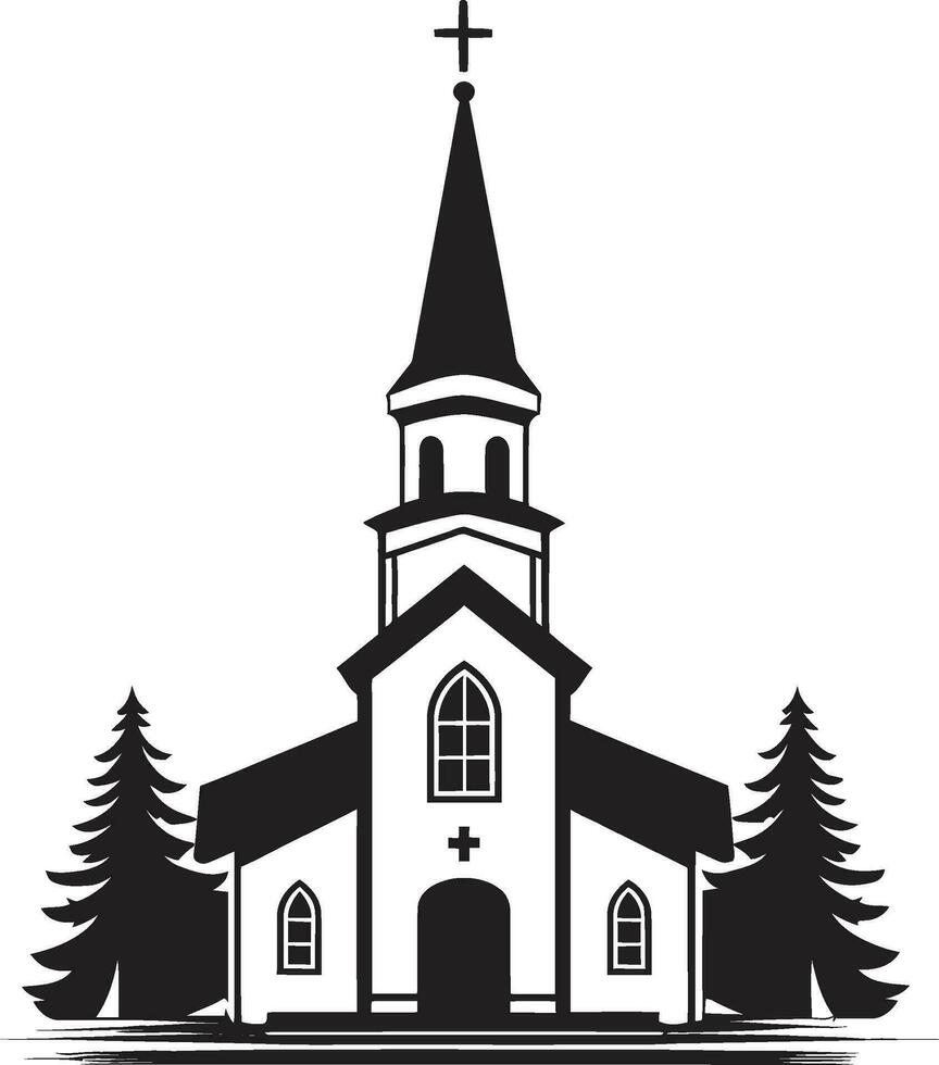 adivinar estructura icónico Iglesia emblema sagrado simetría Iglesia vector símbolo