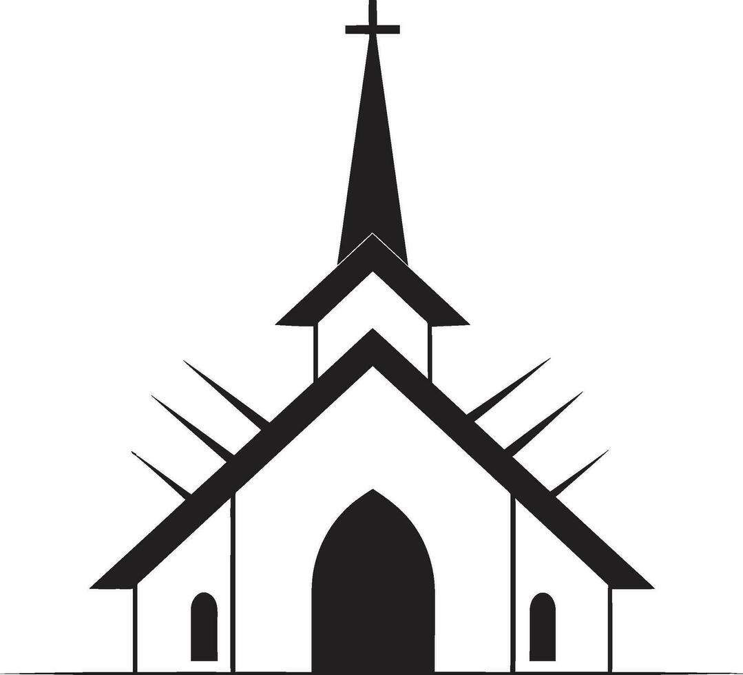 Holy Harmony Iconic Church Image Sanctuary Splendor Church Vector Icon