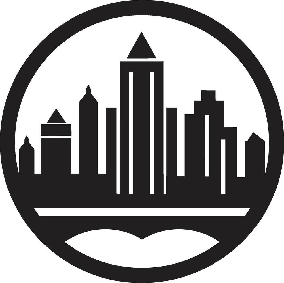 Cityscape Canvas Buildings Logo Symbol Metro Majesty Buildings Vector Icon