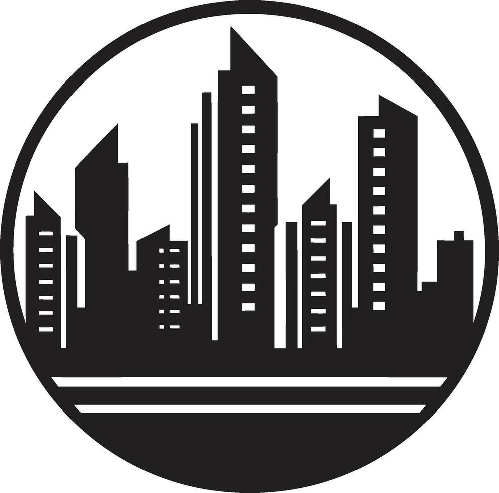 Cityscape Charm Iconic Skyline Image Downtown Dreamscape Buildings Vector Symbol