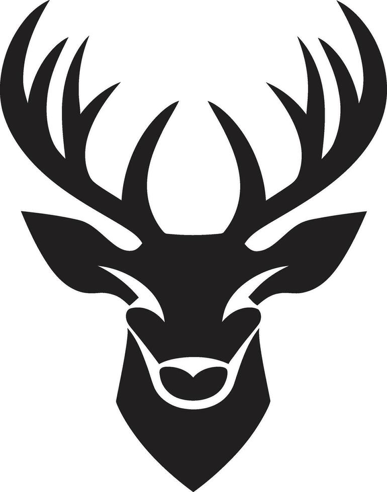 Noble Nature Deer Head Icon Illustration Sublime Serenity Iconic Deer Mark vector