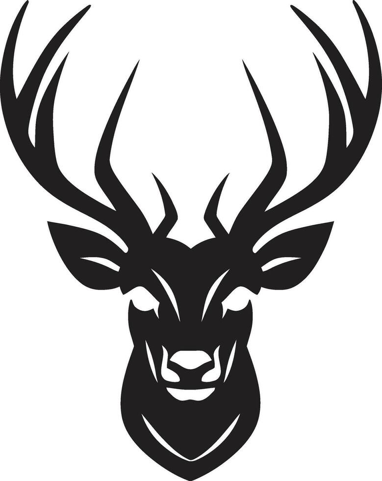 Graceful Trophy Deer Head Icon Design Regal Profile Deer Head Logo Illustration vector