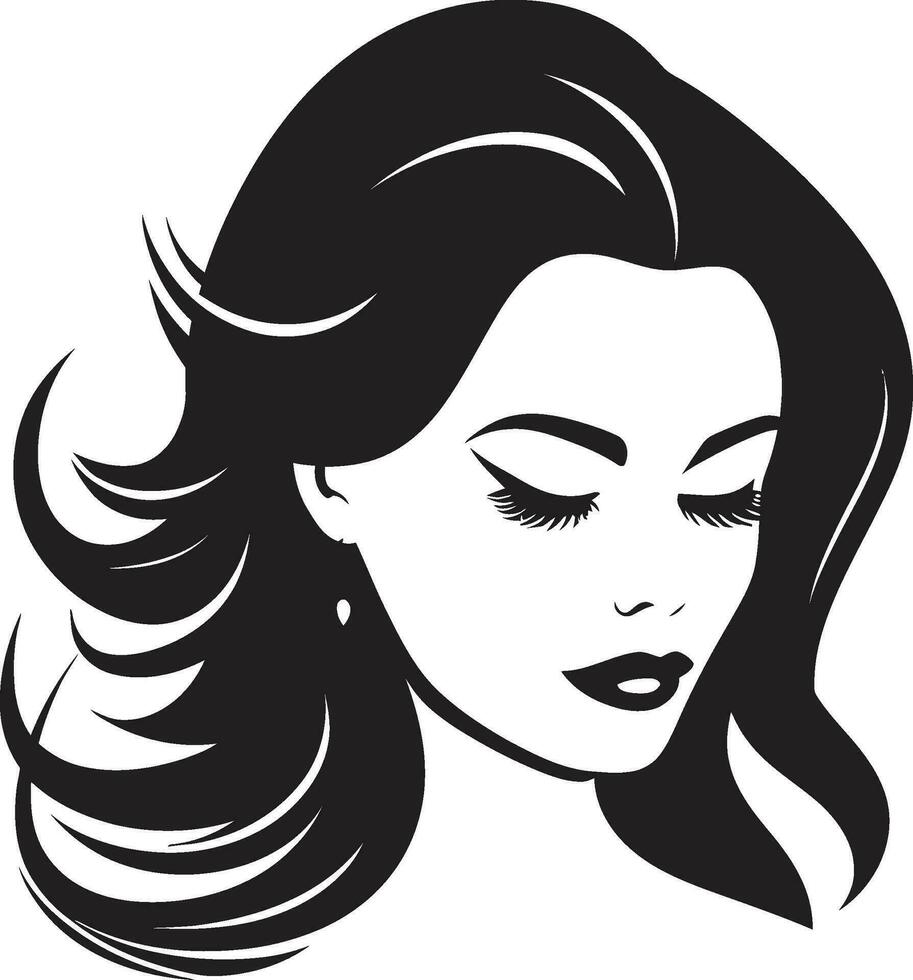 elegante aura mujeres persona perfecto gracia belleza emblema vector