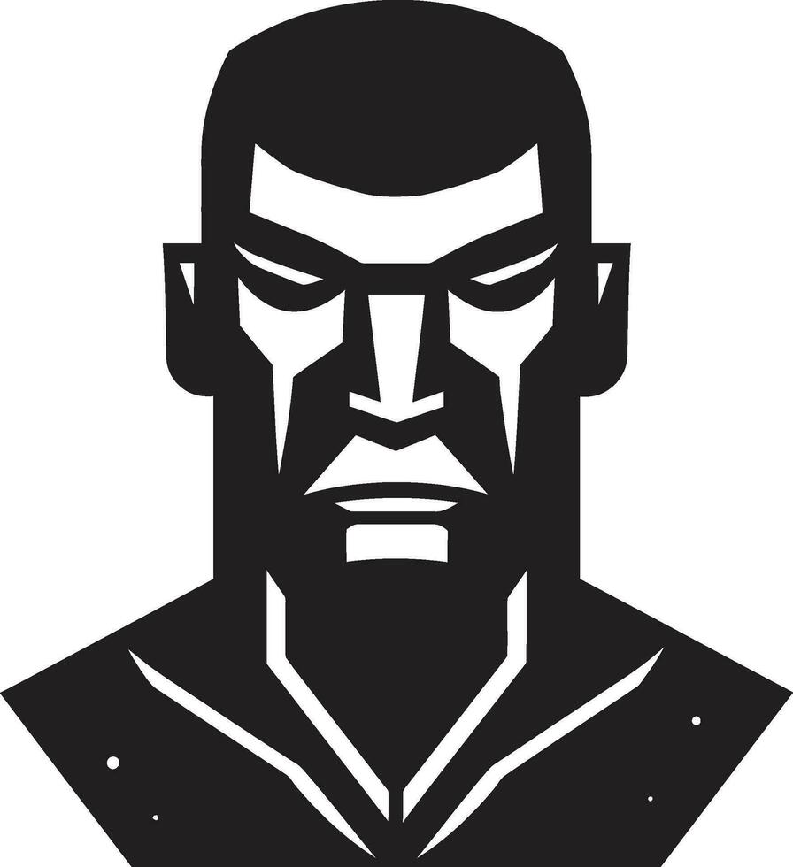 Powerful Protector Hammer Mans Icon Smashing Defender Hammer Man Illustration vector