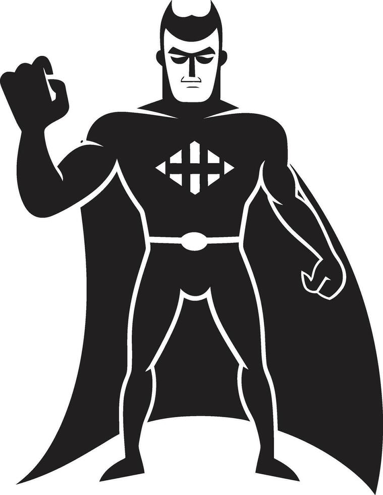 Guardian Force Iconic Hammer Man Symbol Hammering Justice Hammer Man Emblem Design vector