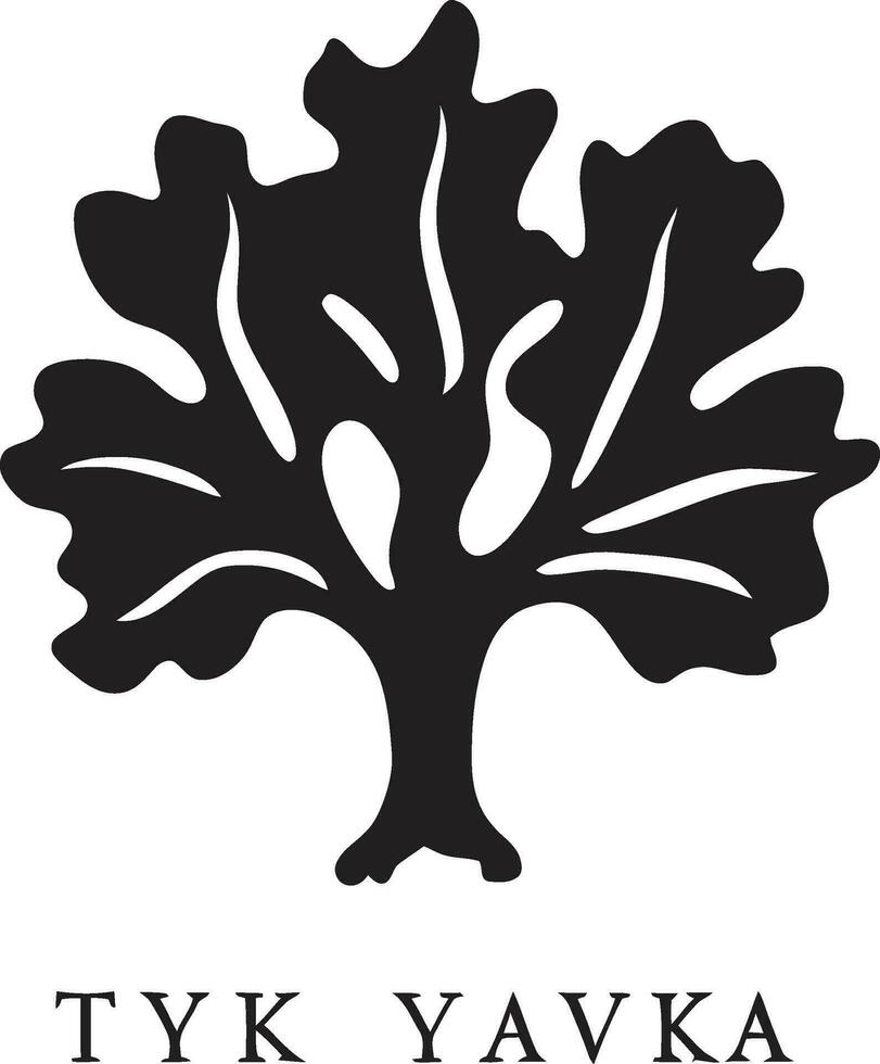 Rustic Resilience Ivy Oak Icon Illustration Wholesome Whispers Iconic Ivy Oak Mark vector