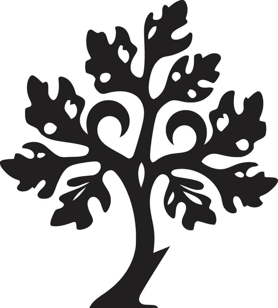 Verdant Serenity Iconic Ivy Oak Symbol Foliage Fusion Ivy Oak Logo Design vector