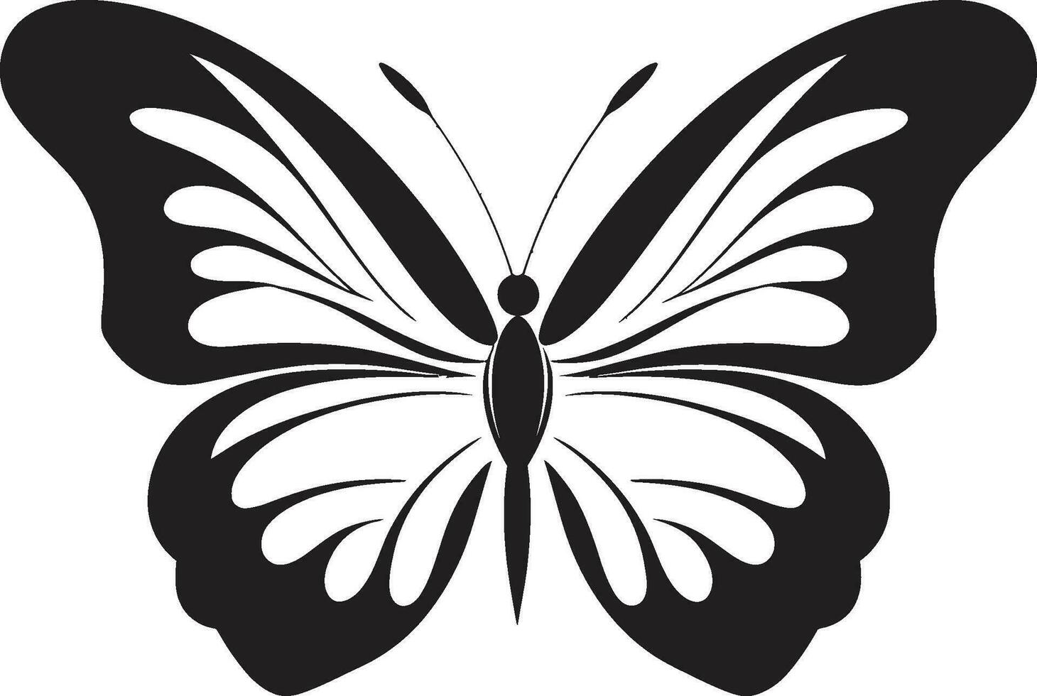 Astral Auras Dark Butterfly Vector Symbol Celestial Cascade Vector Black Butterfly Emblem