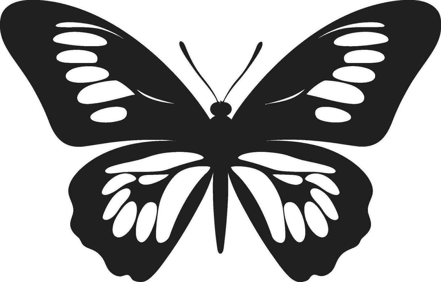 ébano esencia vector mariposa logo icono lunar lepidópteros elegante negro mariposa diseño