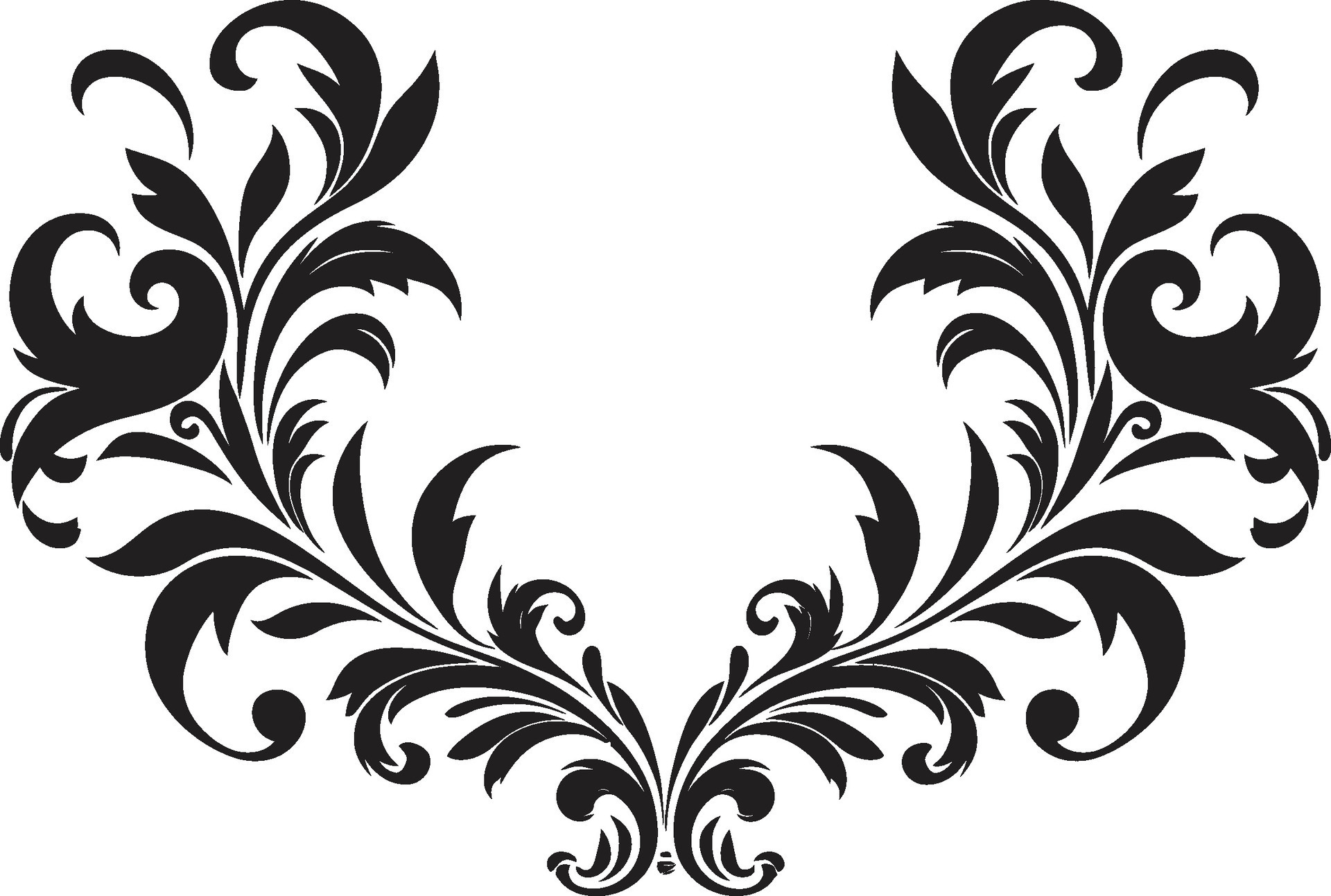 Gothic Glamour Ornamental Border Logo Artistic Noir Trims Black Vector