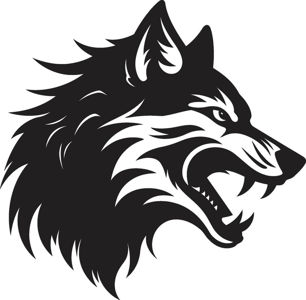 Ghostly Werewolf Icon Grim Shadow Beast Emblem vector