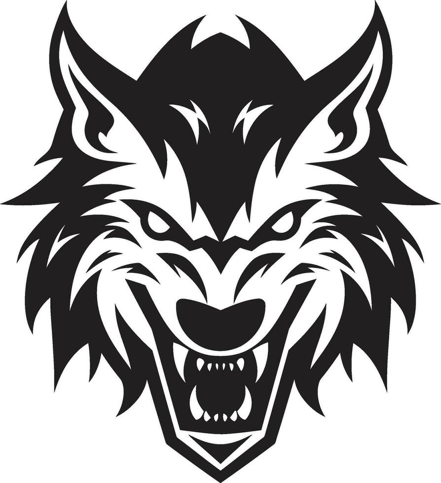 Onyx Predator Crest Ghostly Werewolf Mark vector