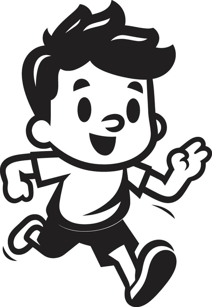ElegantDash Running Mans Black Icon EmpowerRun Black Vector Logo for Male Jogger