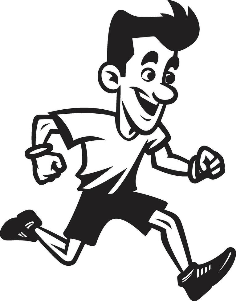 DynamicDrive Male Black Vector Icon Design SwiftRunner Running Mans Black Logo