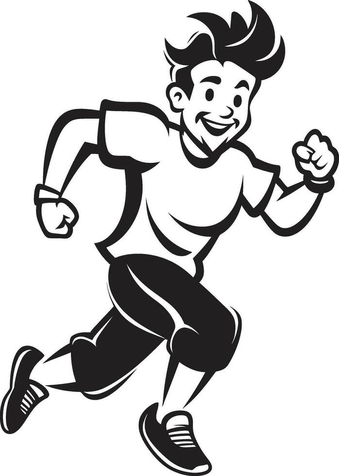 acelerado velocidad negro vector logo para masculino corredor dinámica cargar masculino negro vector icono diseño
