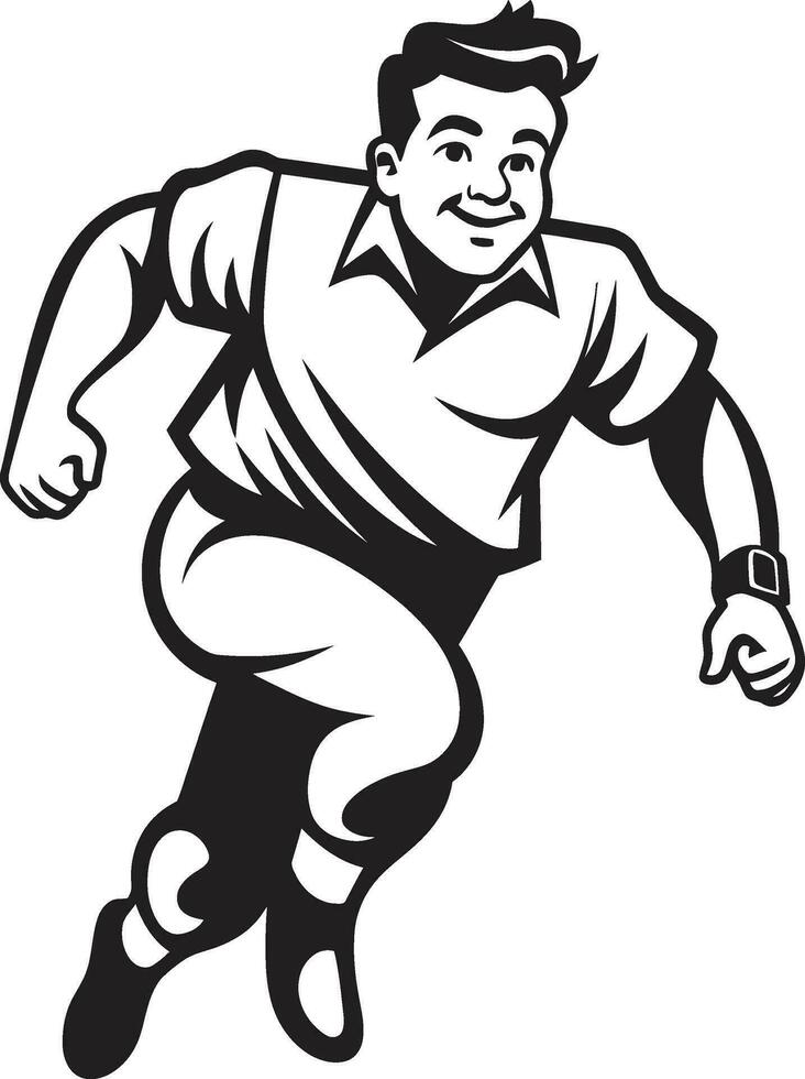 Robust Charge Male Black Vector Logo Design Sturdy Sprint Running Male Persons Black Icon