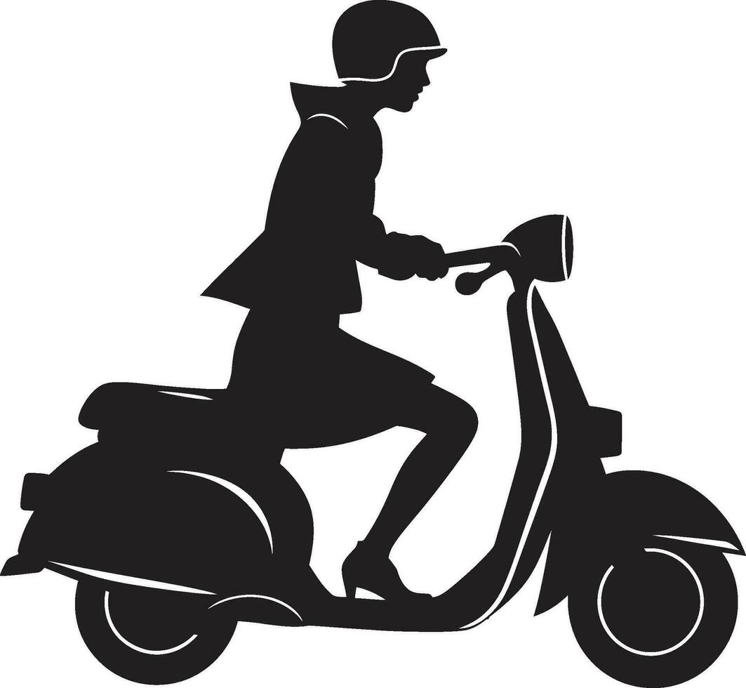 creador de tendencias del paisaje urbano negro vector diseño fashionistasscoot scooter icono