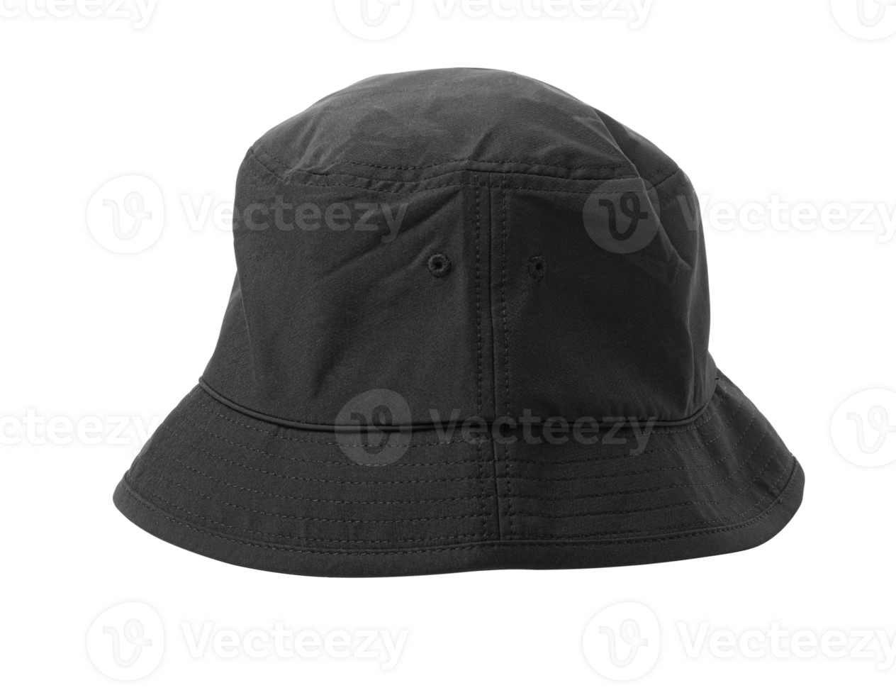 black bucket hat isolated png