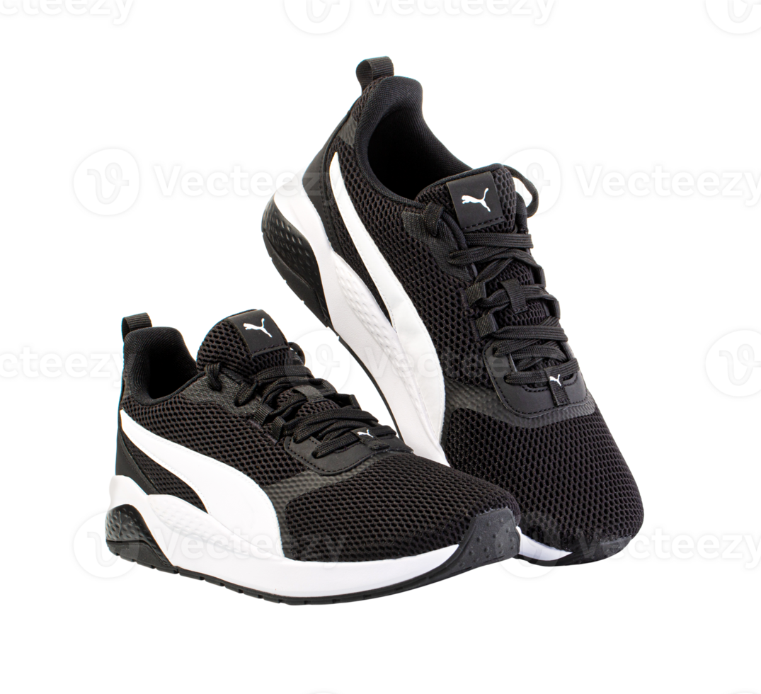 Puma black sneakers isolated 36575605 PNG