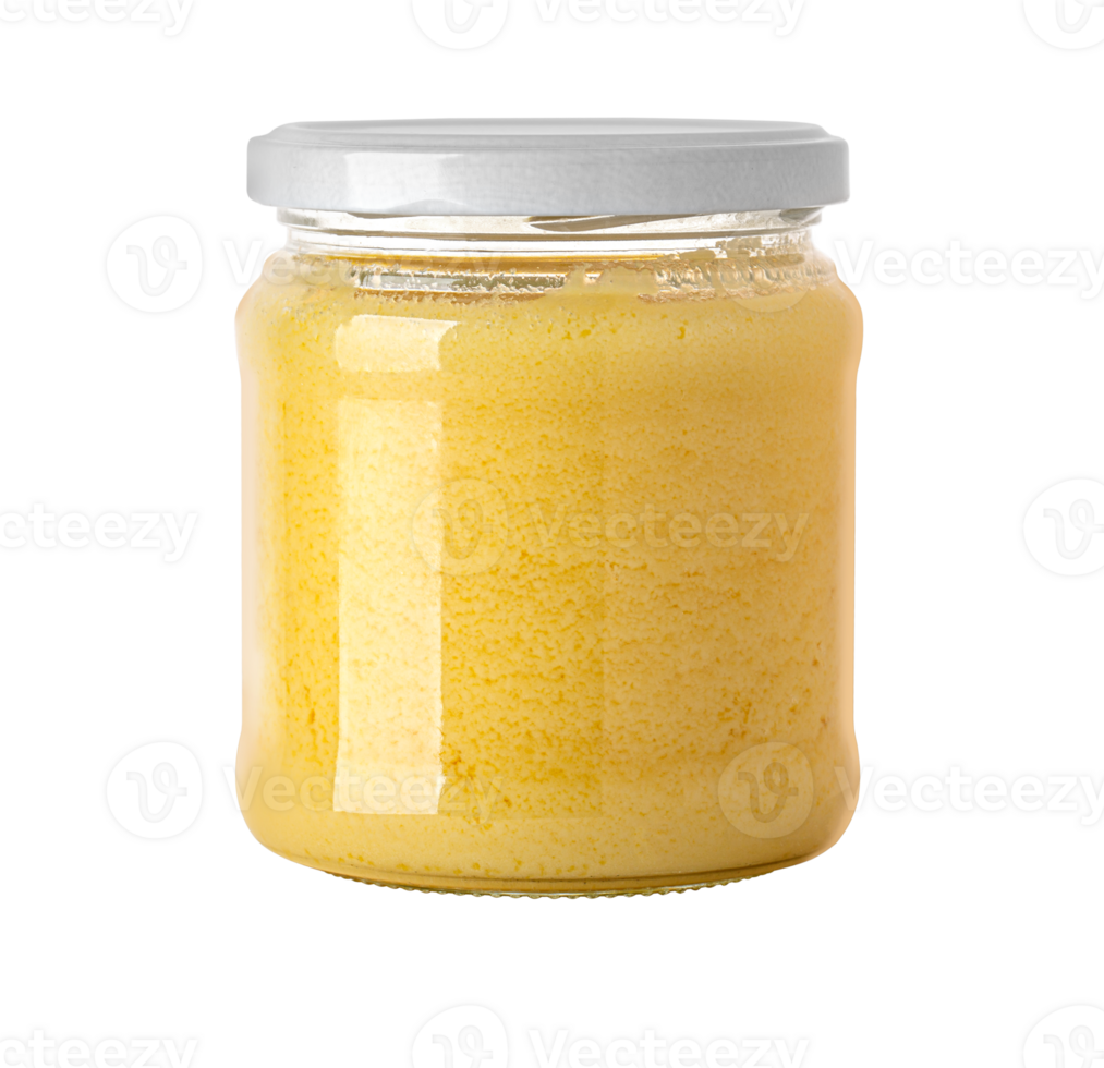 melted butter in a glass jar png