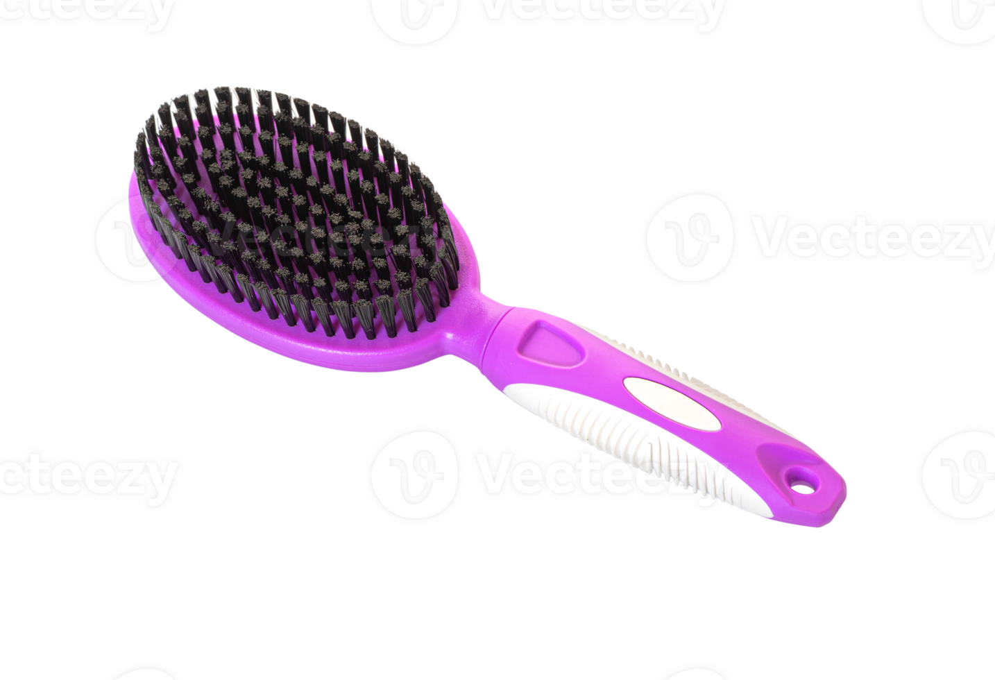 Pink and black hair brush png