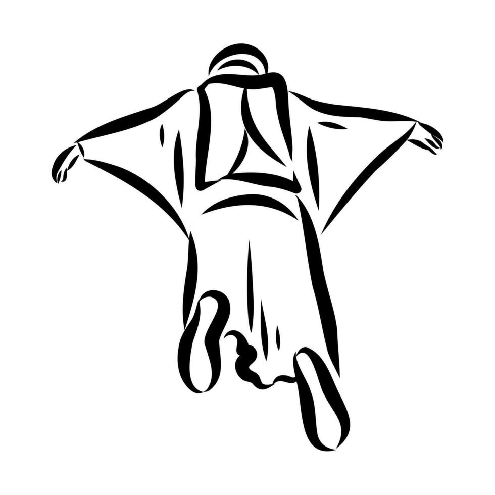 wingsuit vector sketch