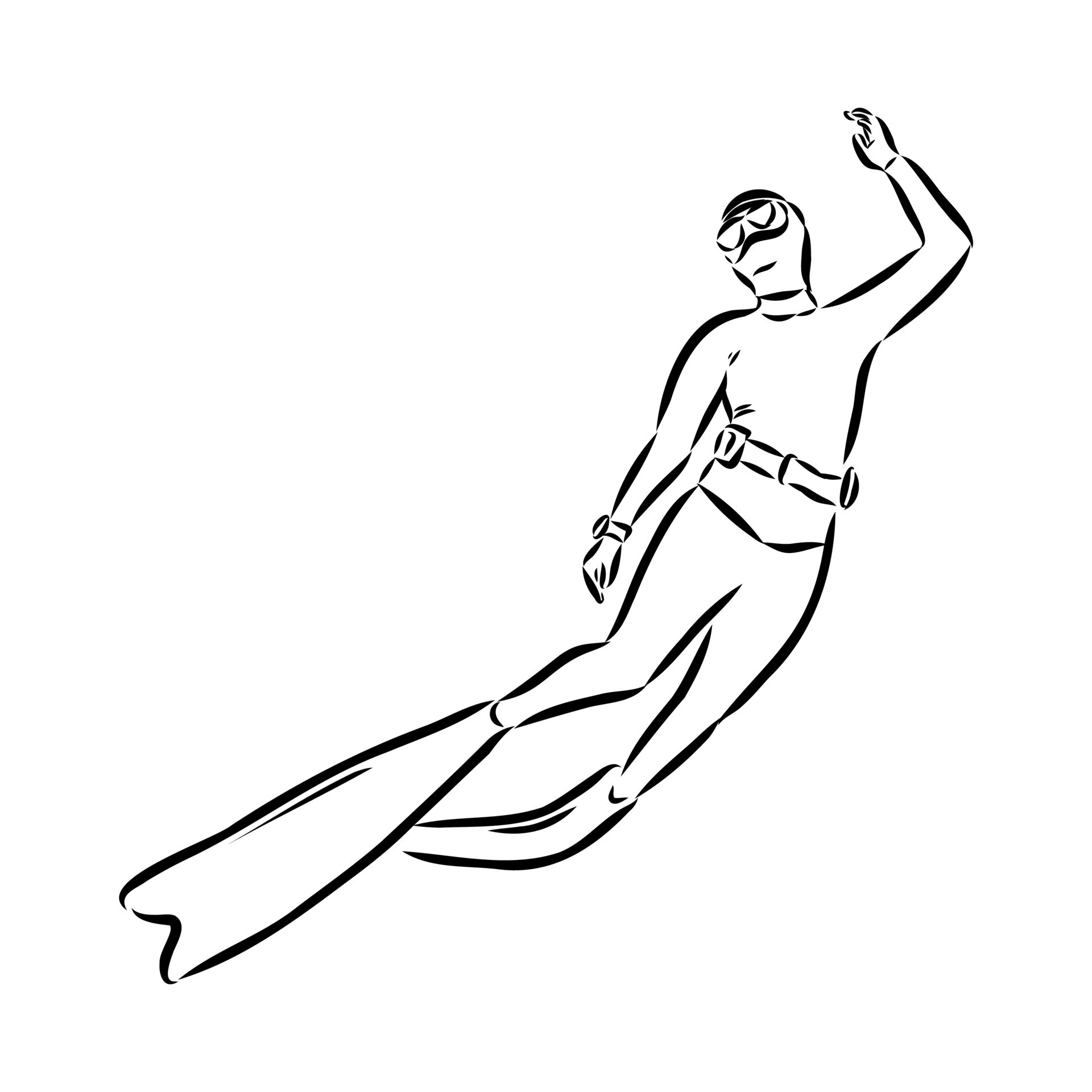 scuba diving vector sketch 36575715 Vector Art at Vecteezy