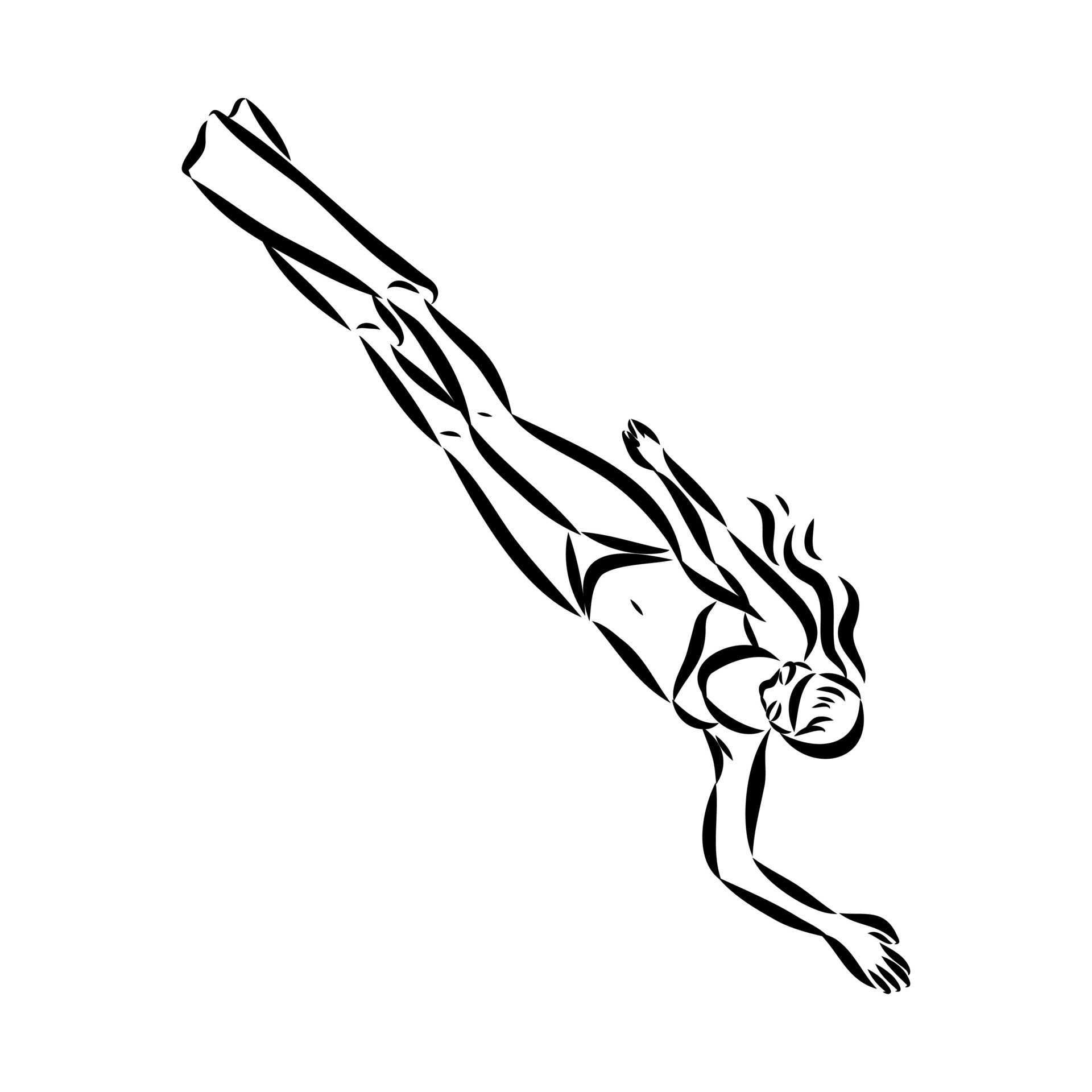 scuba diving vector sketch 36575719 Vector Art at Vecteezy