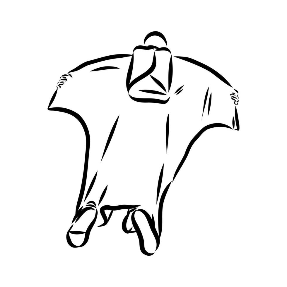 wingsuit vector sketch