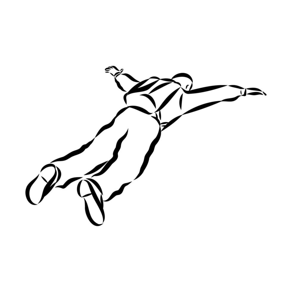 wingsuit vector sketch