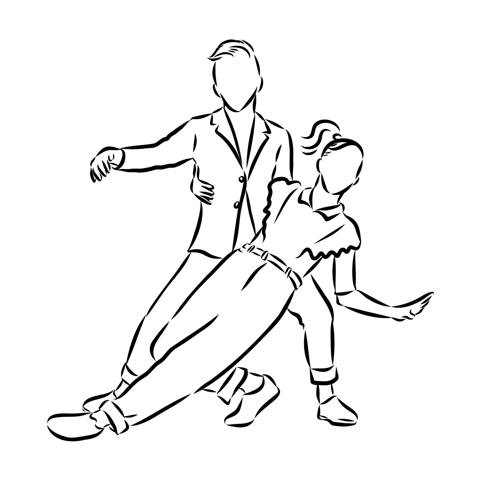 sports dance rock and roll vector sketch 36575805 Vector Art at Vecteezy