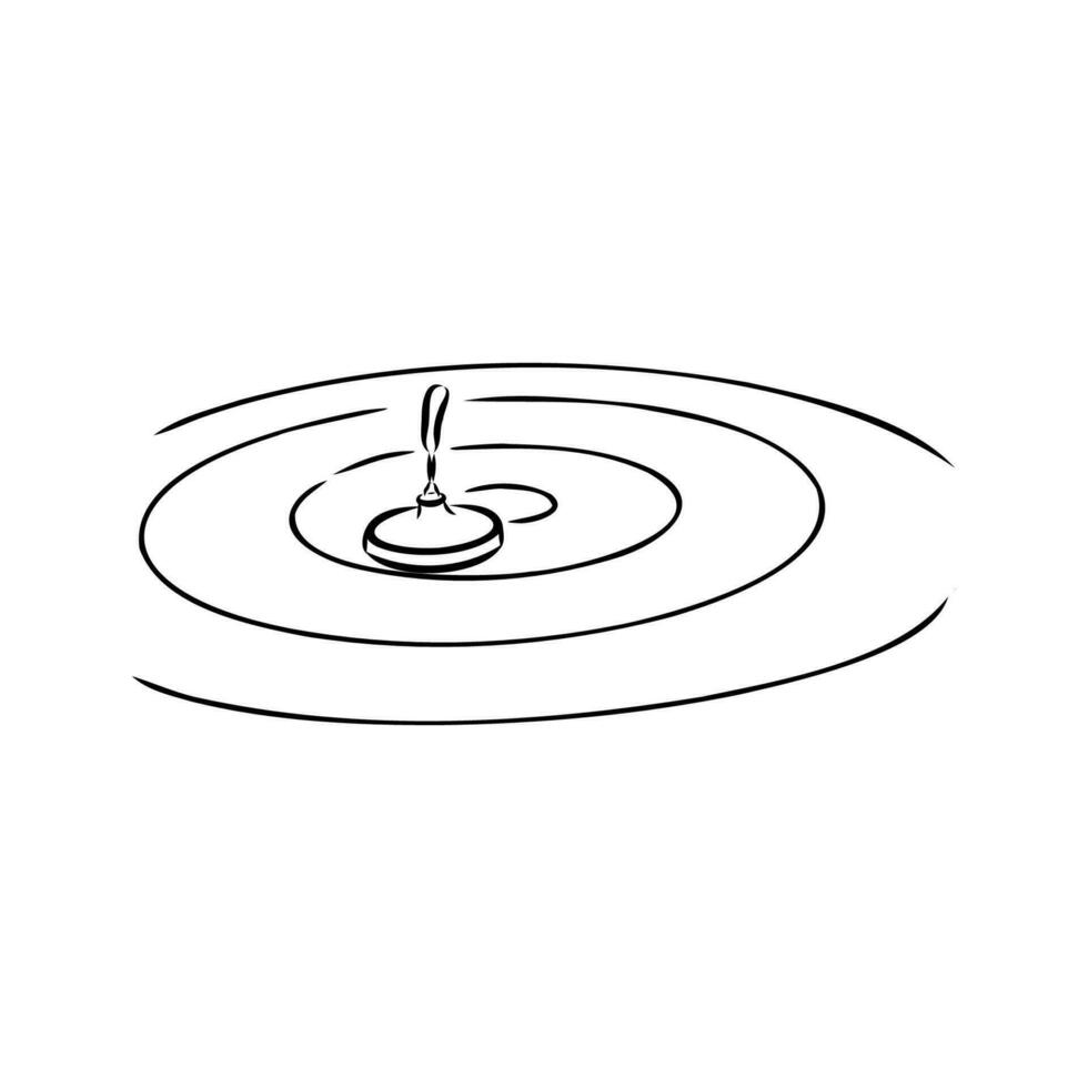 Bavarian curling vector sketch