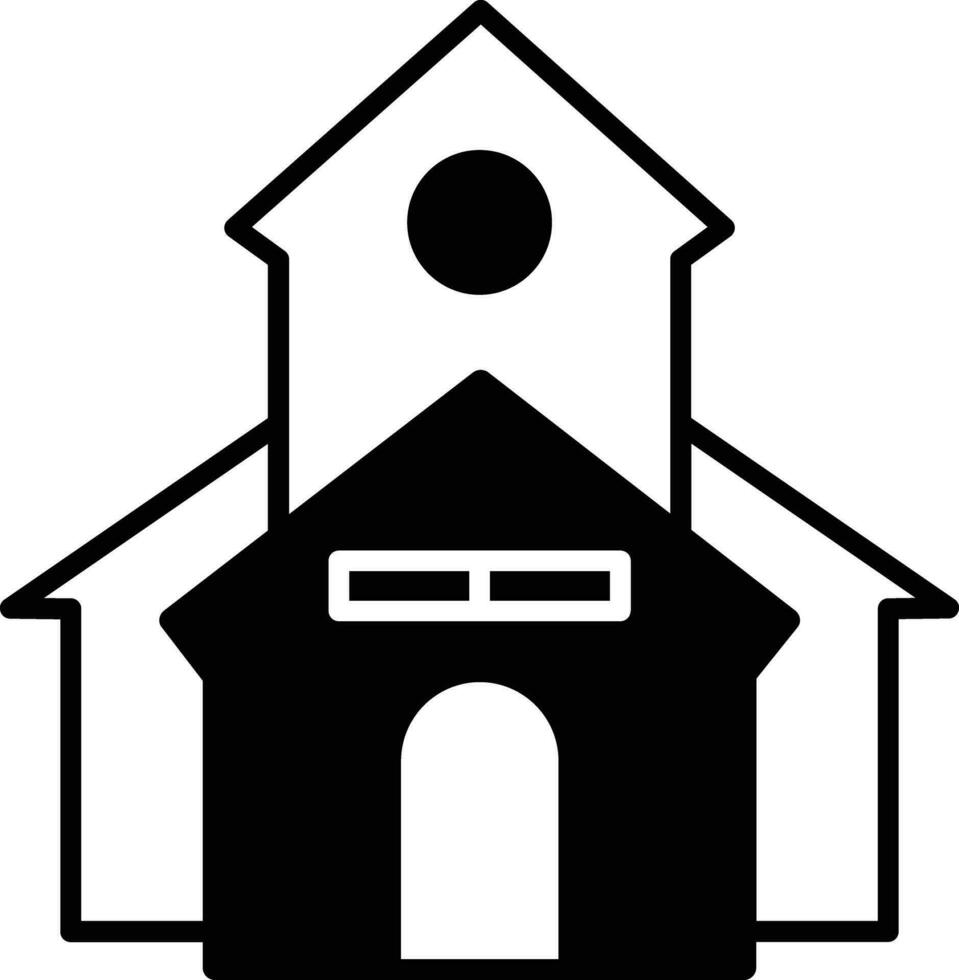 Home solid glyph vector illustration