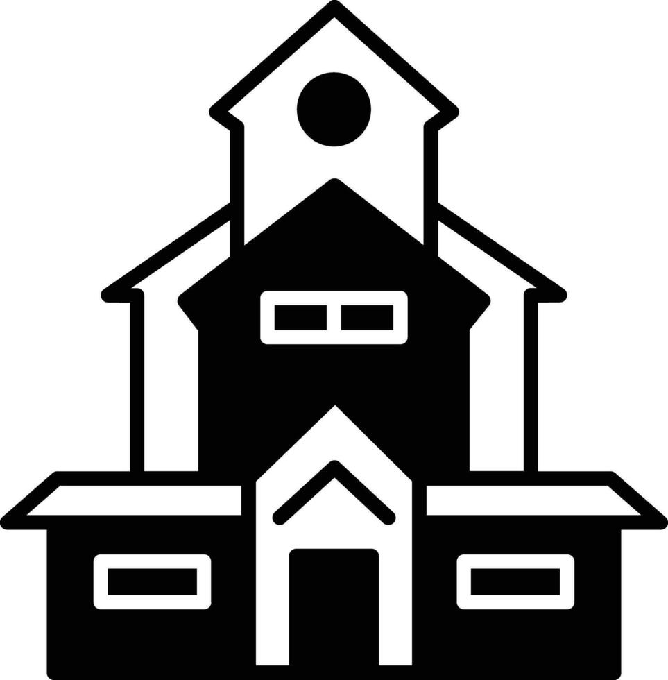 Home solid glyph vector illustration