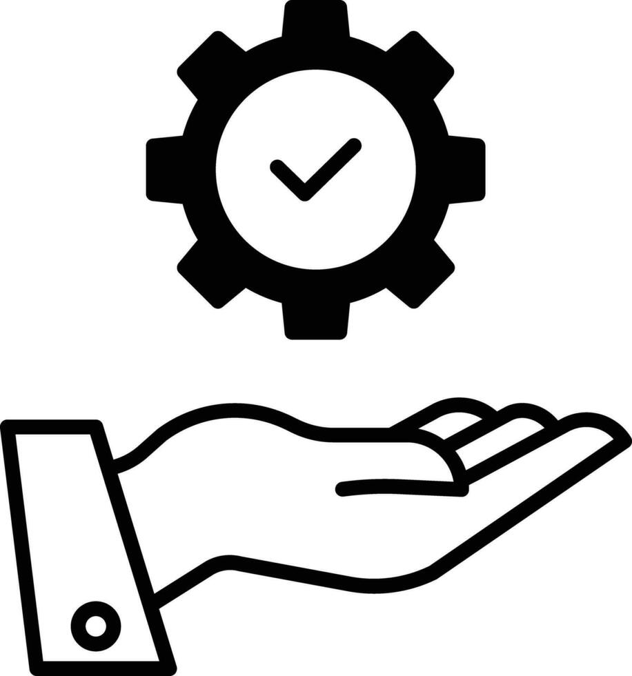 Application performance solid glyph vector illustration