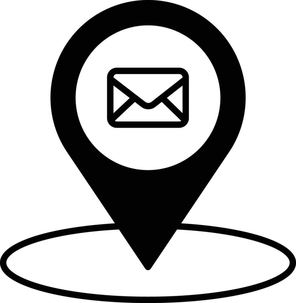 Contact Location solid glyph vector illustration