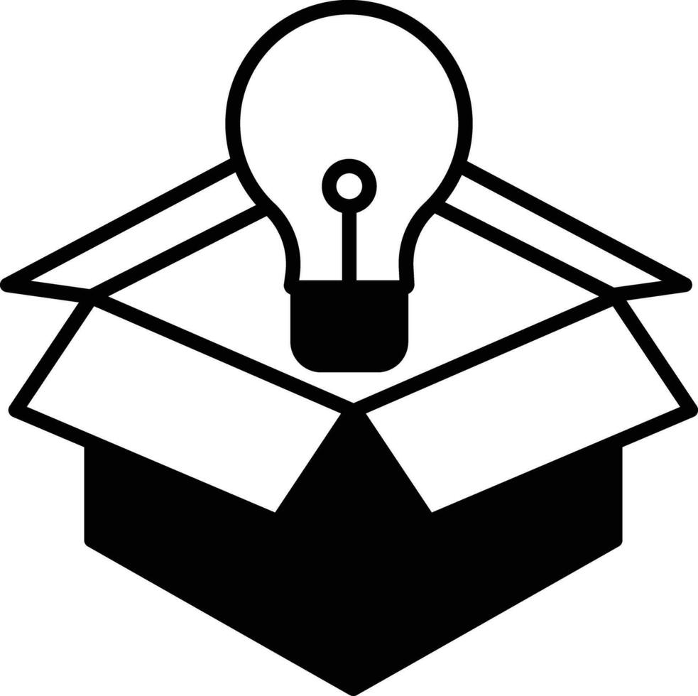 Product Idea solid glyph vector illustration