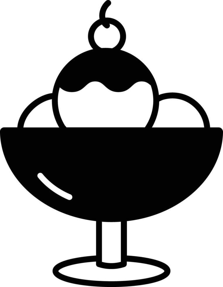 Ice Cream Scoops solid glyph vector illustration