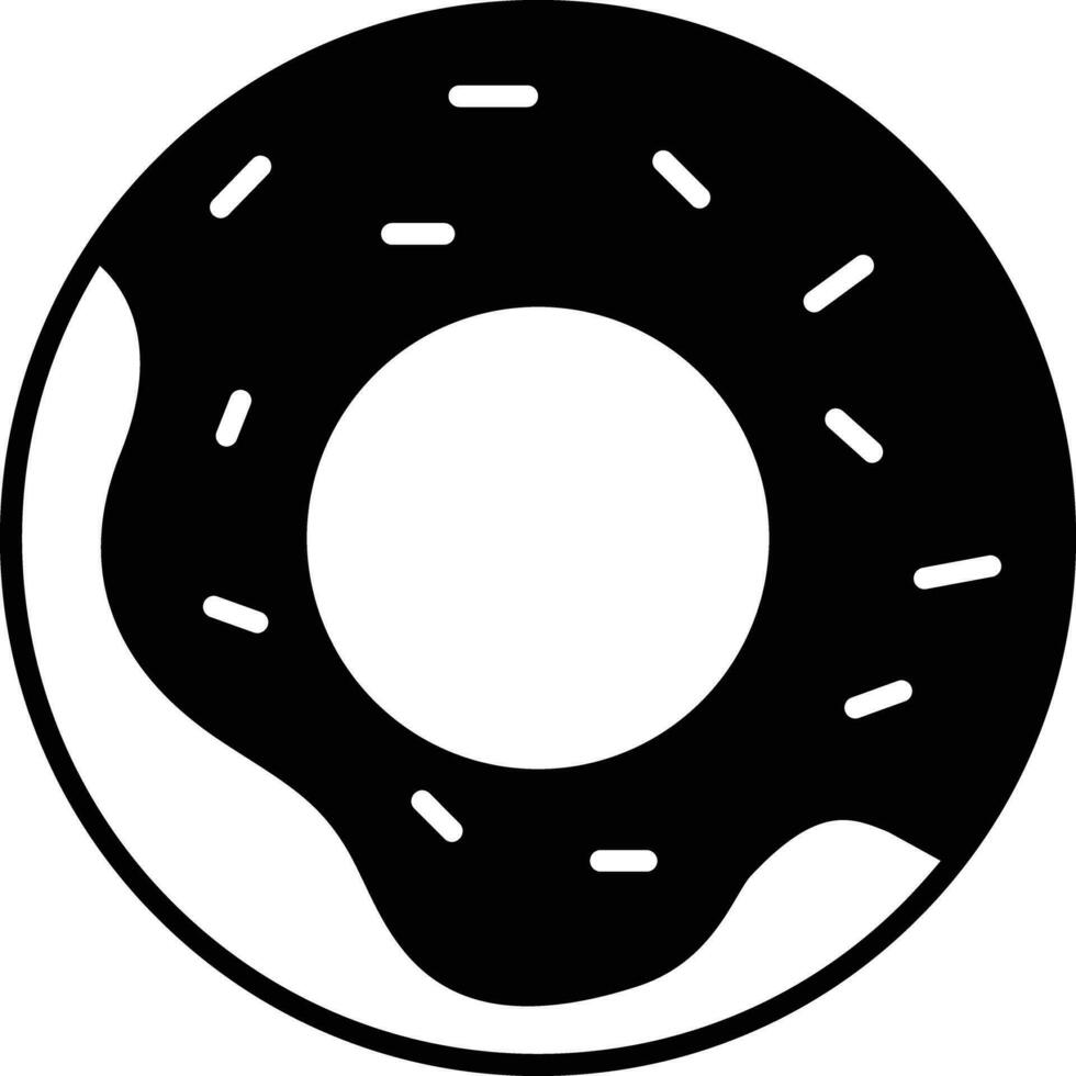 rosquillas sólido glifo vector ilustración